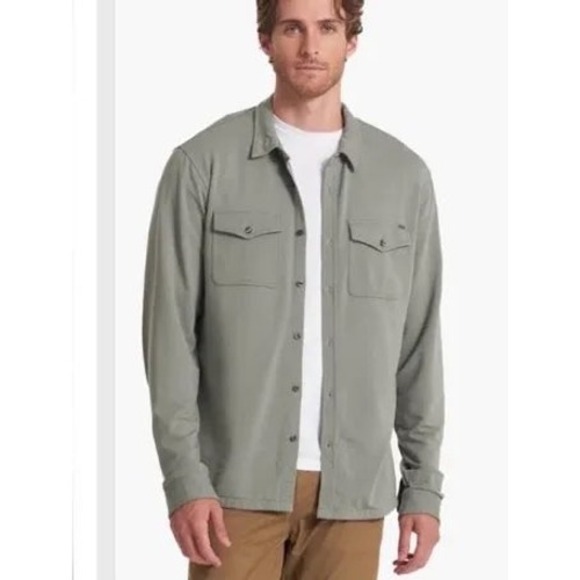 Vuori Other - Vuori Men's Boulevard Shirt Jacket in Stormy Green Size Small Athleisure Casual
